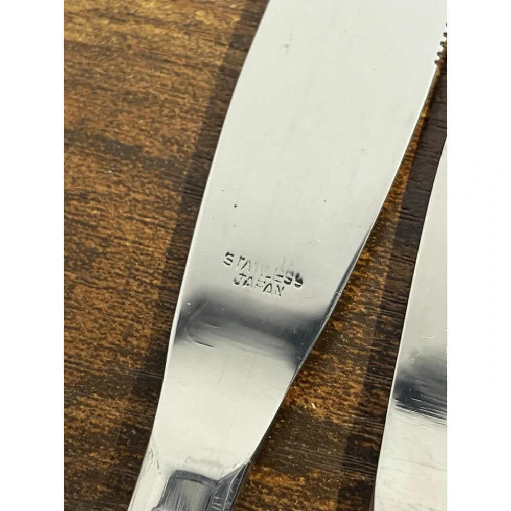 5 Dinner Knife Knives San Souci Stainless Utica Vine Scroll Glossy 108480 8 1/2